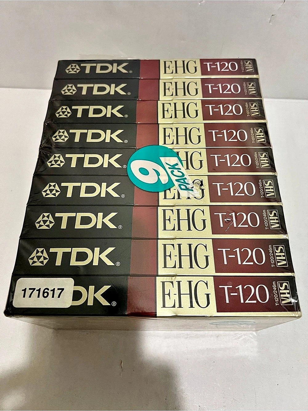 TDK E-HG T-120 VHS Video Cassette 9-Pack